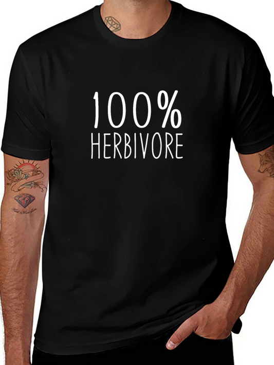 100% Herbivore Graphic T-Shirt - Vegan Friendly Tee