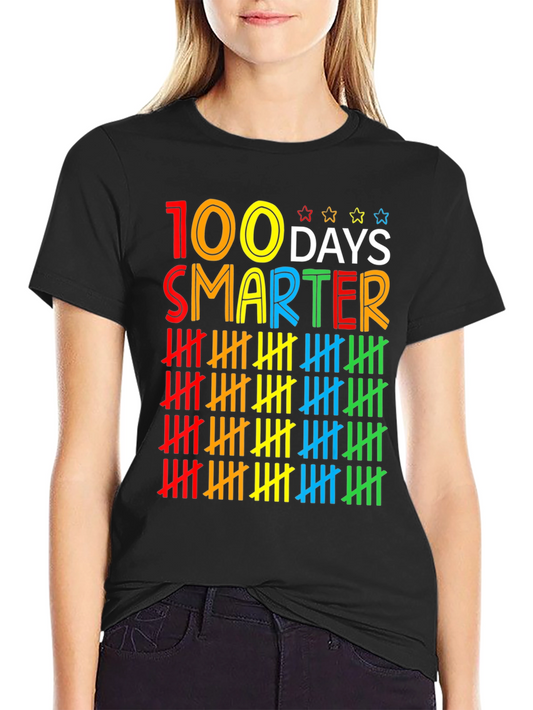 100 Days Smarter T-Shirt - Colorful Design