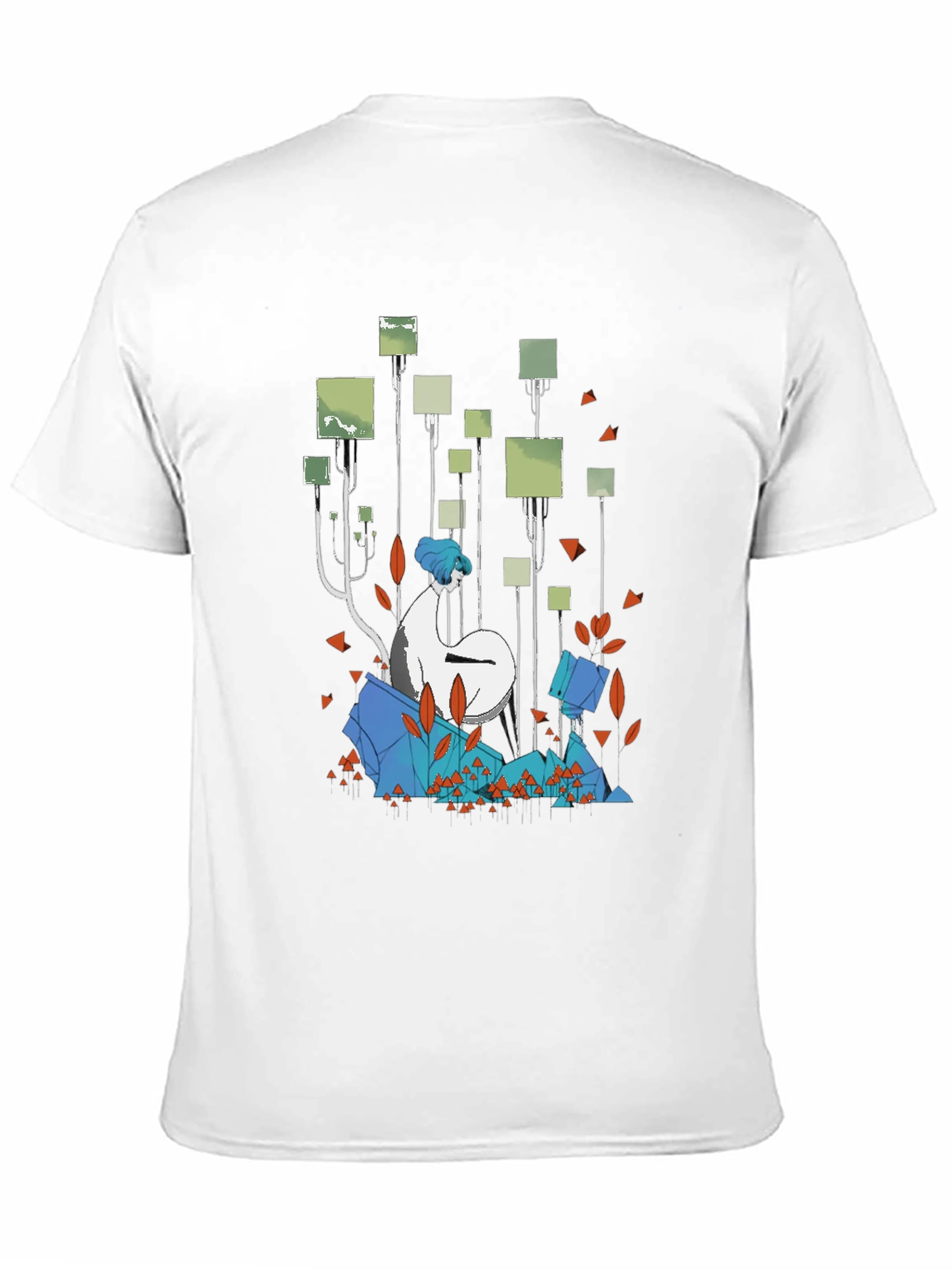 Abstract Forest Graphic Black T-Shirt